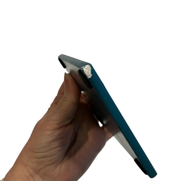 Pier 1 Imports Hand Painted Glass Top Wooden Coasters Set of Four in Box - Picture 3 of 16